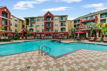 Shimmering swimming pool